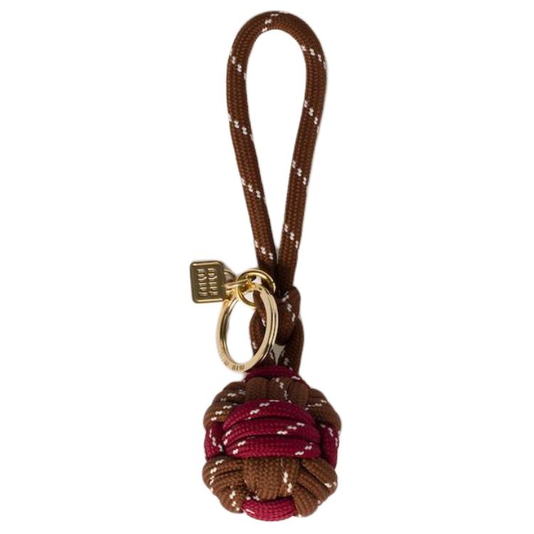 

MIU MIU Сумка из полиэстера женская коричневая с бордовыми акцентами, Brown Burgundy