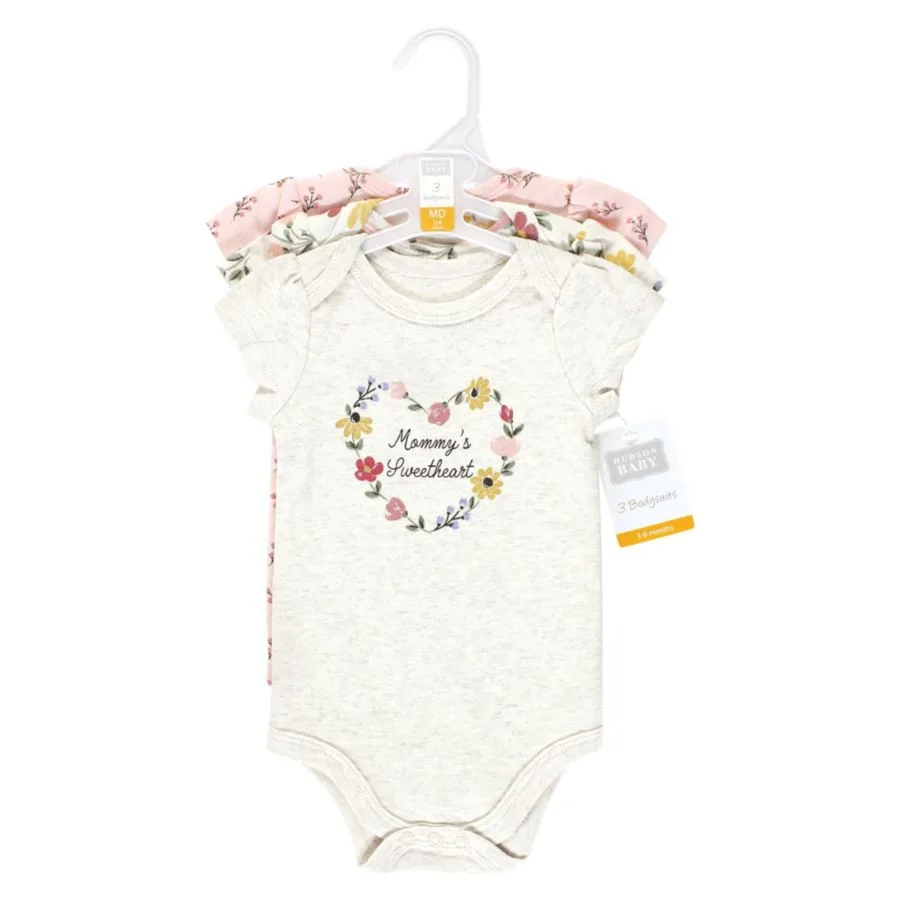 Комплект из 3 хлопковых боди Hudson Baby, Soft Painted Floral 3-Pack — фото 3