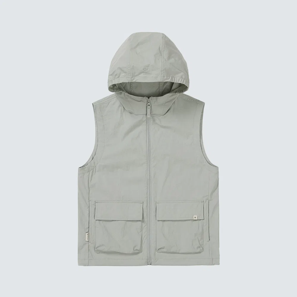 Детский охлаждающий жилет с капюшоном Root мятного цвета от Snowpeak Apparel Kids — фото 2