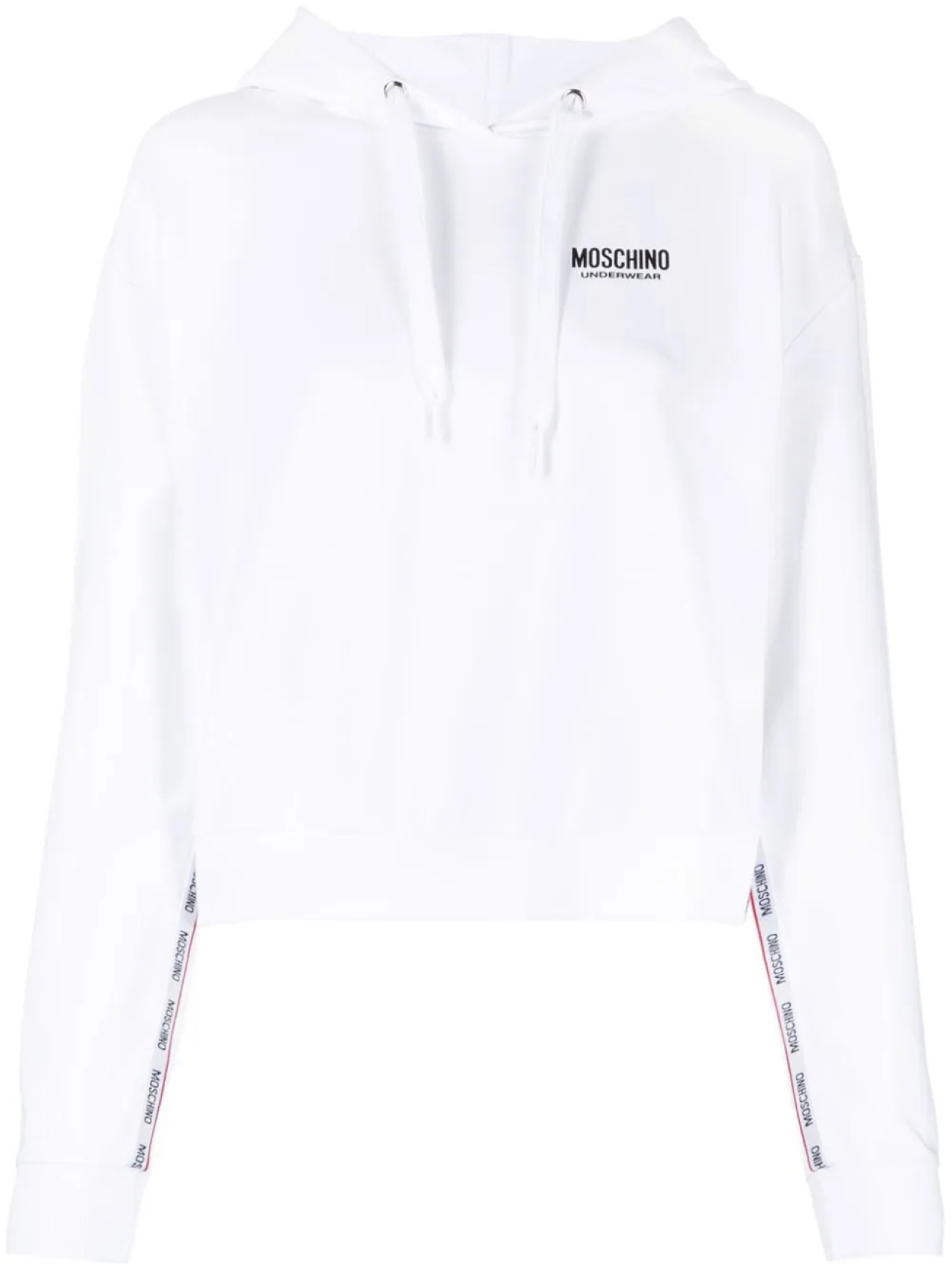 

Moschino худи с логотипом, белый