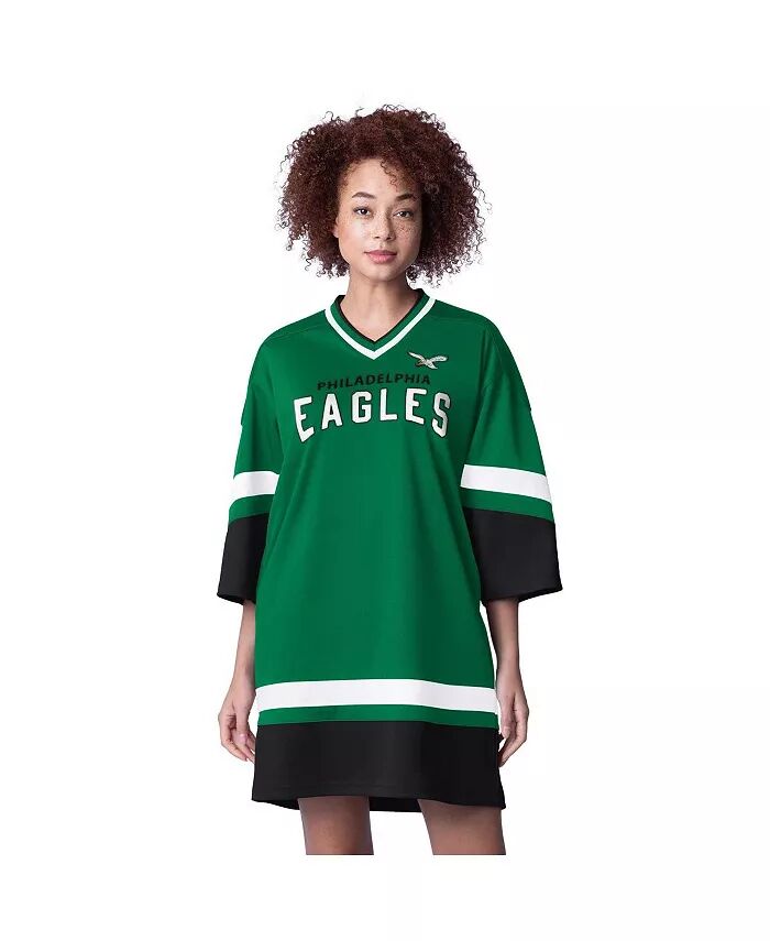 

Женское платье-кроссовки Kelly Green Philadelphia Eagles Slap Shot с рукавами 3/4 Starter