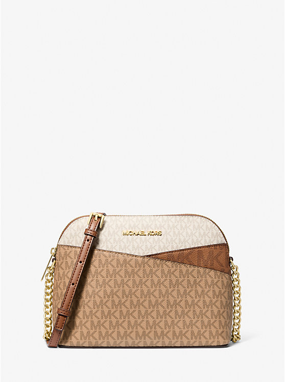 

Сумка Jet set travel среднего размера с фирменным логотипом и цветными блоками Michael Kors, коричневый