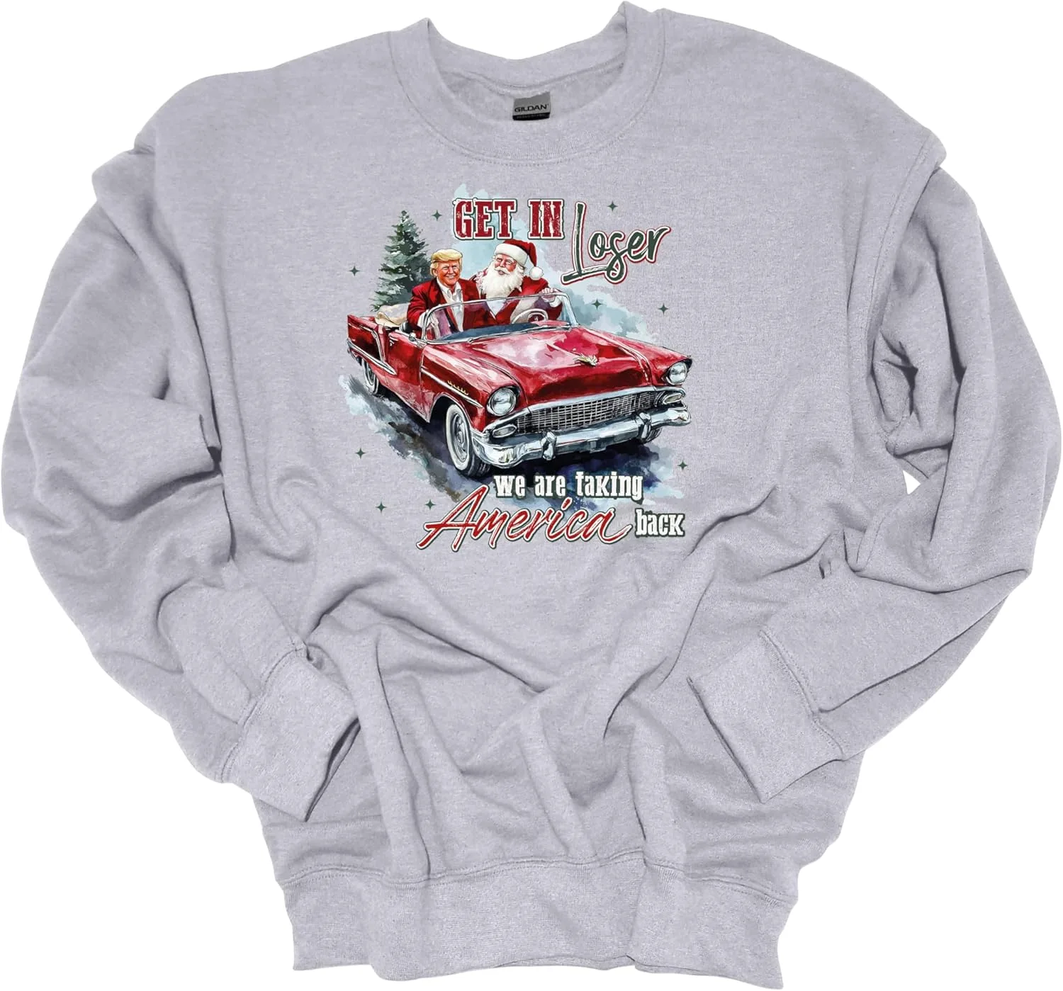 

Толстовка Trenz Shirt Company с принтом "Trump Santa Get In Loser We're Taking America Back"