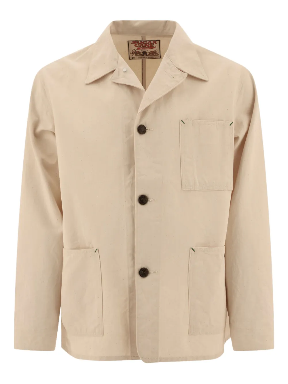 

Куртка-рубашка с накладными карманами Sugar Cane Jeans, нейтральный