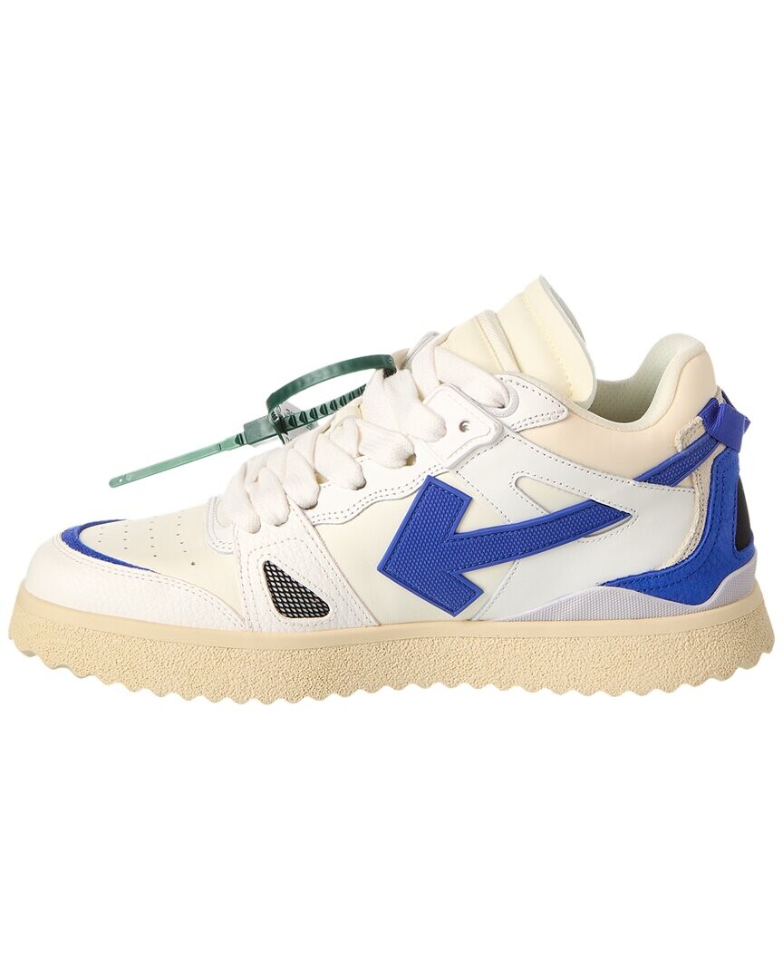 

Off-White кожаные кроссовки Midtop из губчатой ​​ткани, белый