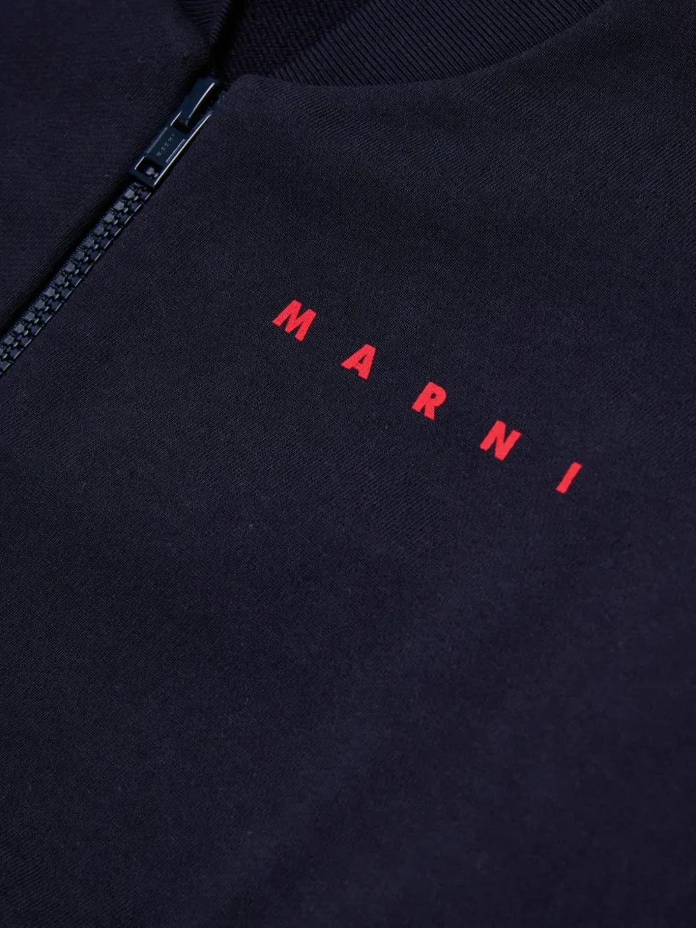 Толстовка на молнии с логотипом Marni Kids, синий — фото 4