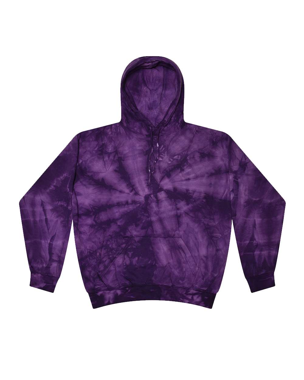 

Мужская толстовка с капюшоном в технике тай-дай Colortone, цвет spider purple