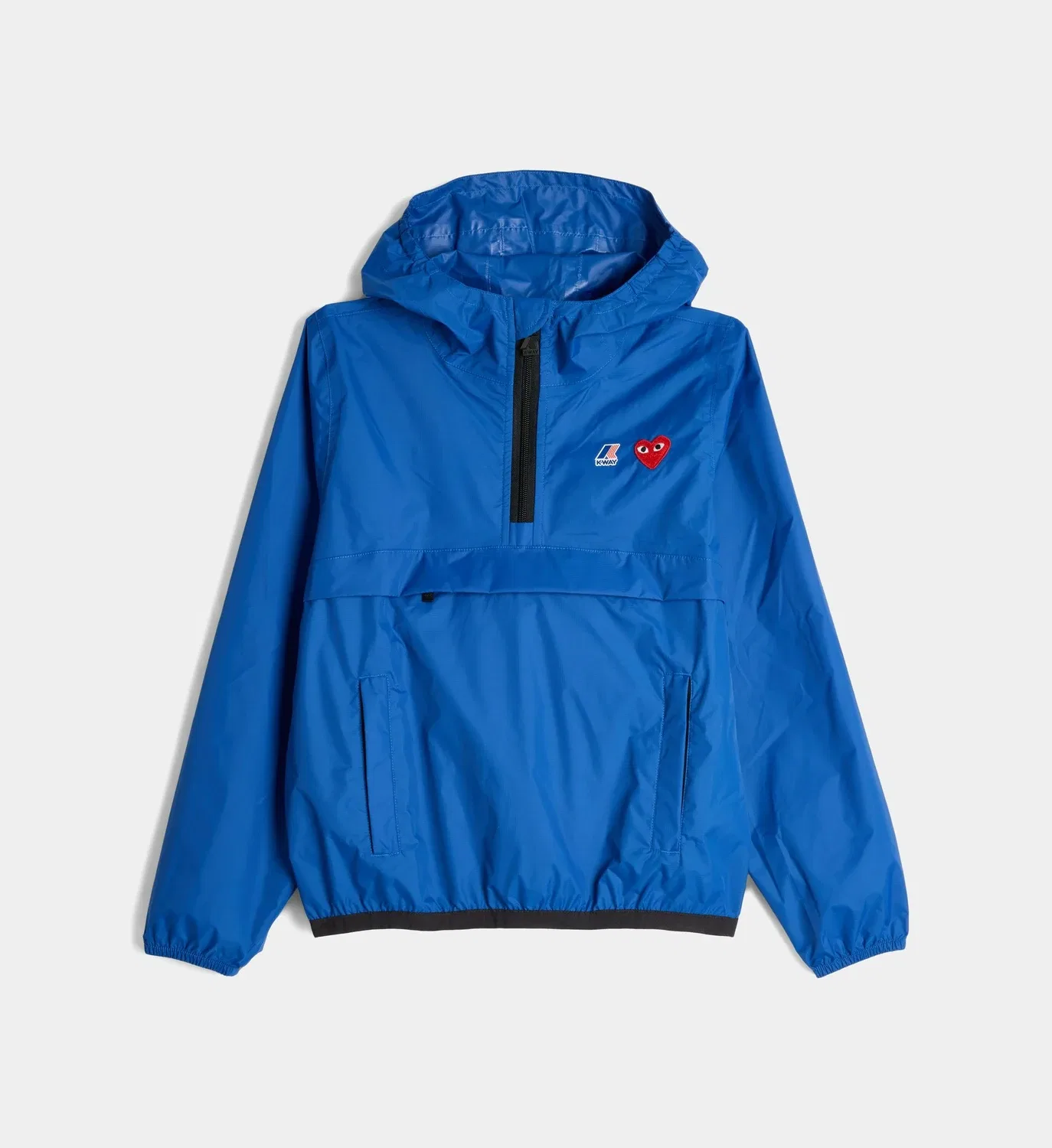 Фирменный плащ прямого кроя Comme des Garcons x K-Way Comme Des Garcons Play, синий