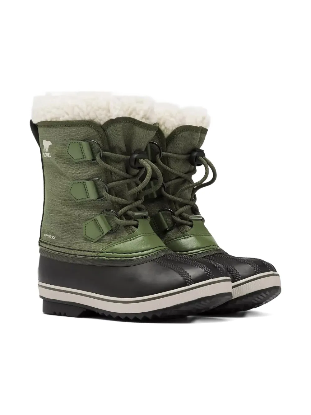 

Зимние ботинки Yoot Pac со шнуровкой SOREL KIDS, зеленый