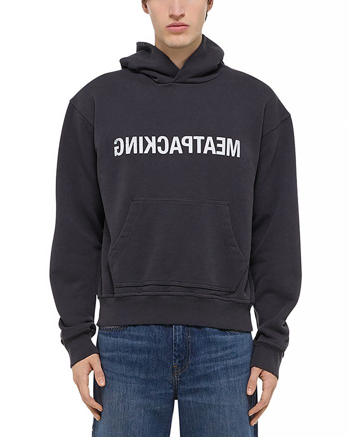 

Толстовка с капюшоном «Мясо Упаковка» Helmut Lang, серый
