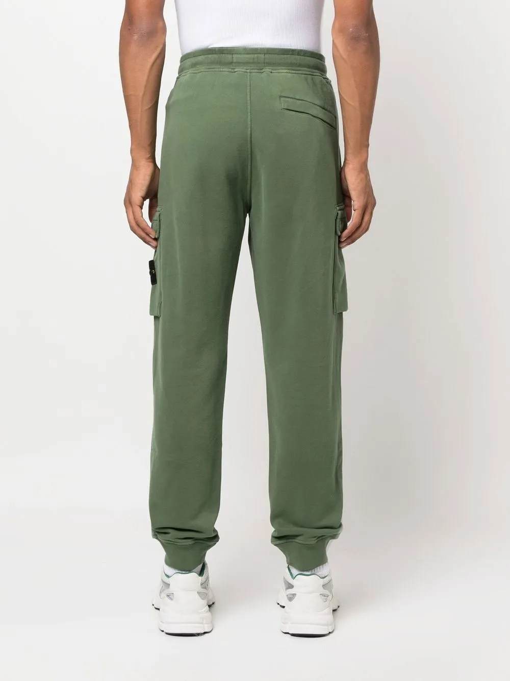 Спортивные брюки с нашивкой Compass Stone Island, зеленый — фото 4