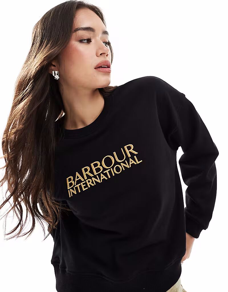 

Толстовка Barbour International Dakota с круглым вырезом черного цвета