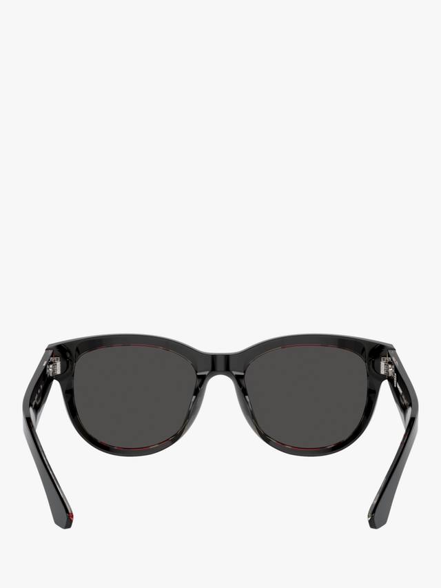 BE4432 женские овальные солнцезащитные очки Burberry, Black — фото 4
