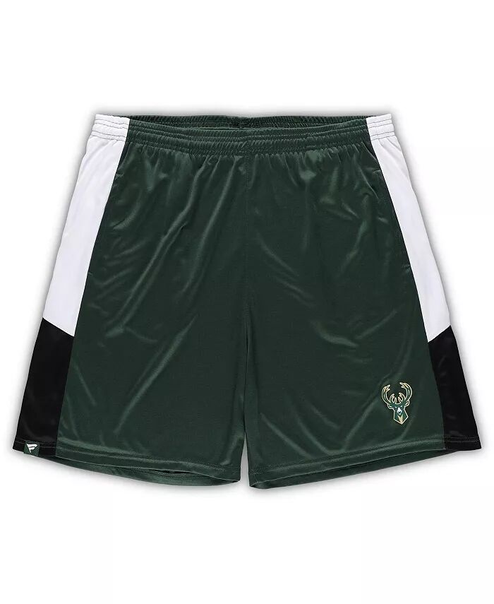 

Мужские шорты Hunter Green Milwaukee Bucks Big and Tall Champion Rush для тренировок Fanatics