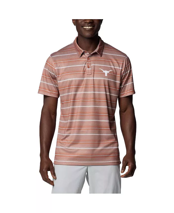 

Мужская поло Texas Orange Texas Longhorns PFG Super Terminal Tackle Omni-Shade в полоску Columbia