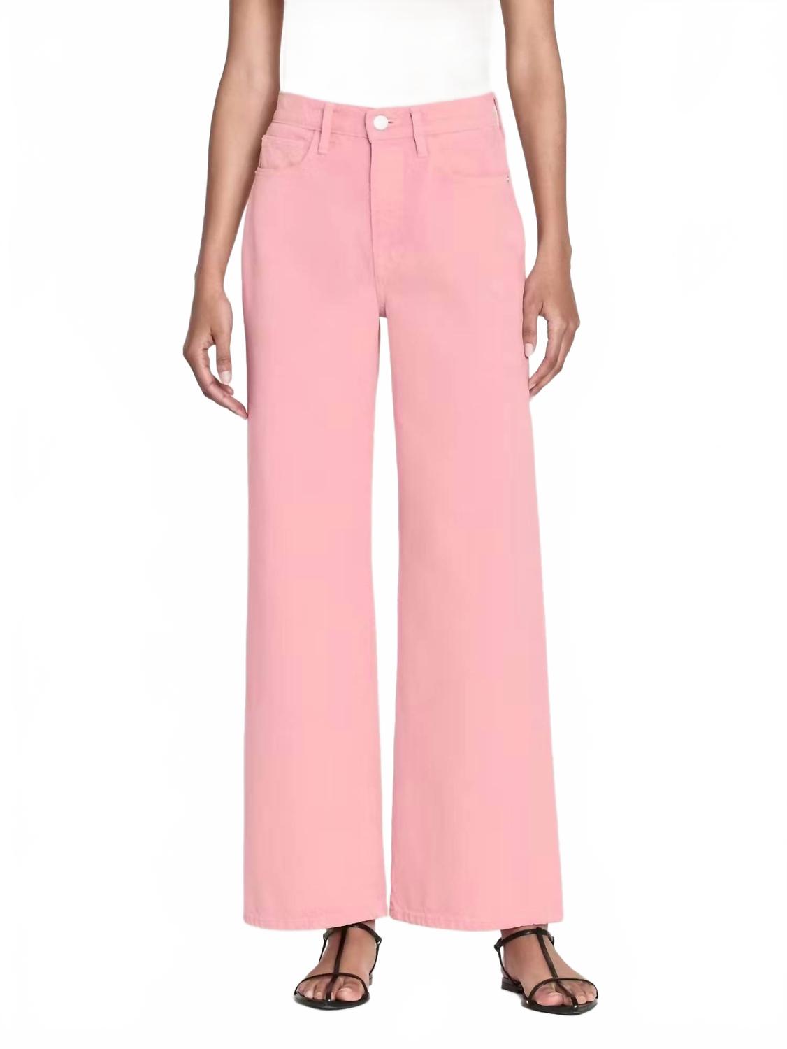 

Джинсы Le Jane с широкими штанинами укороченные в выцветшем пыльно-розовом FRAME