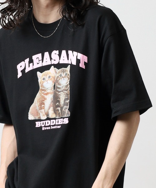 

Футболка с коротким рукавом, принт кошки MODISH GAZE, черный