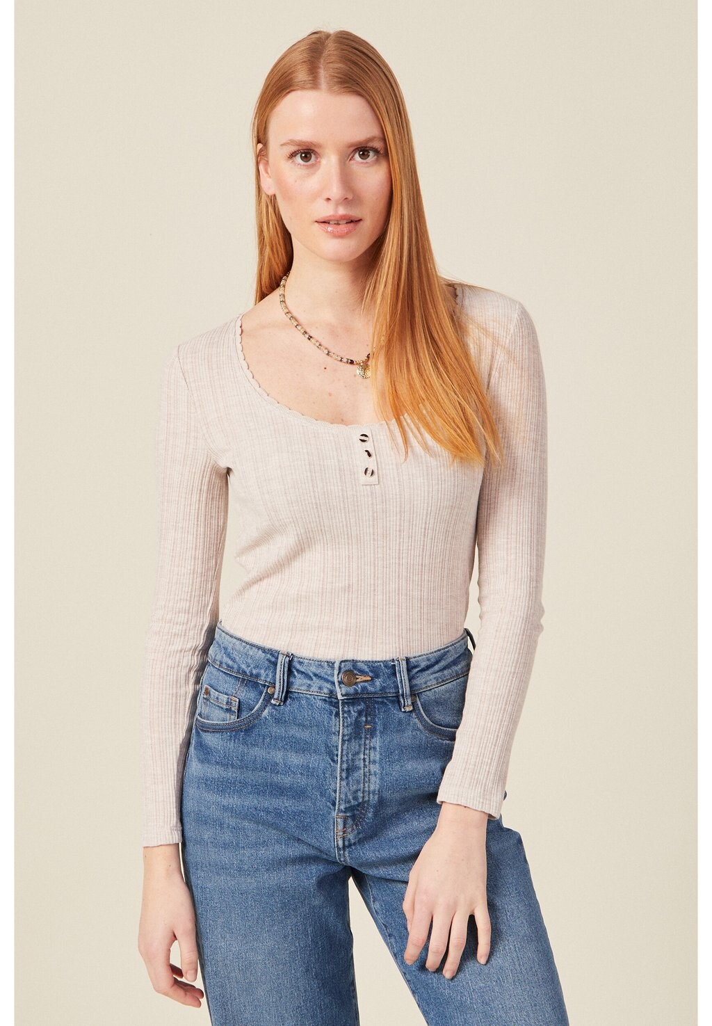 

Блузка MIT LANGEN ÄRMELN BONOBO Jeans, цвет beige