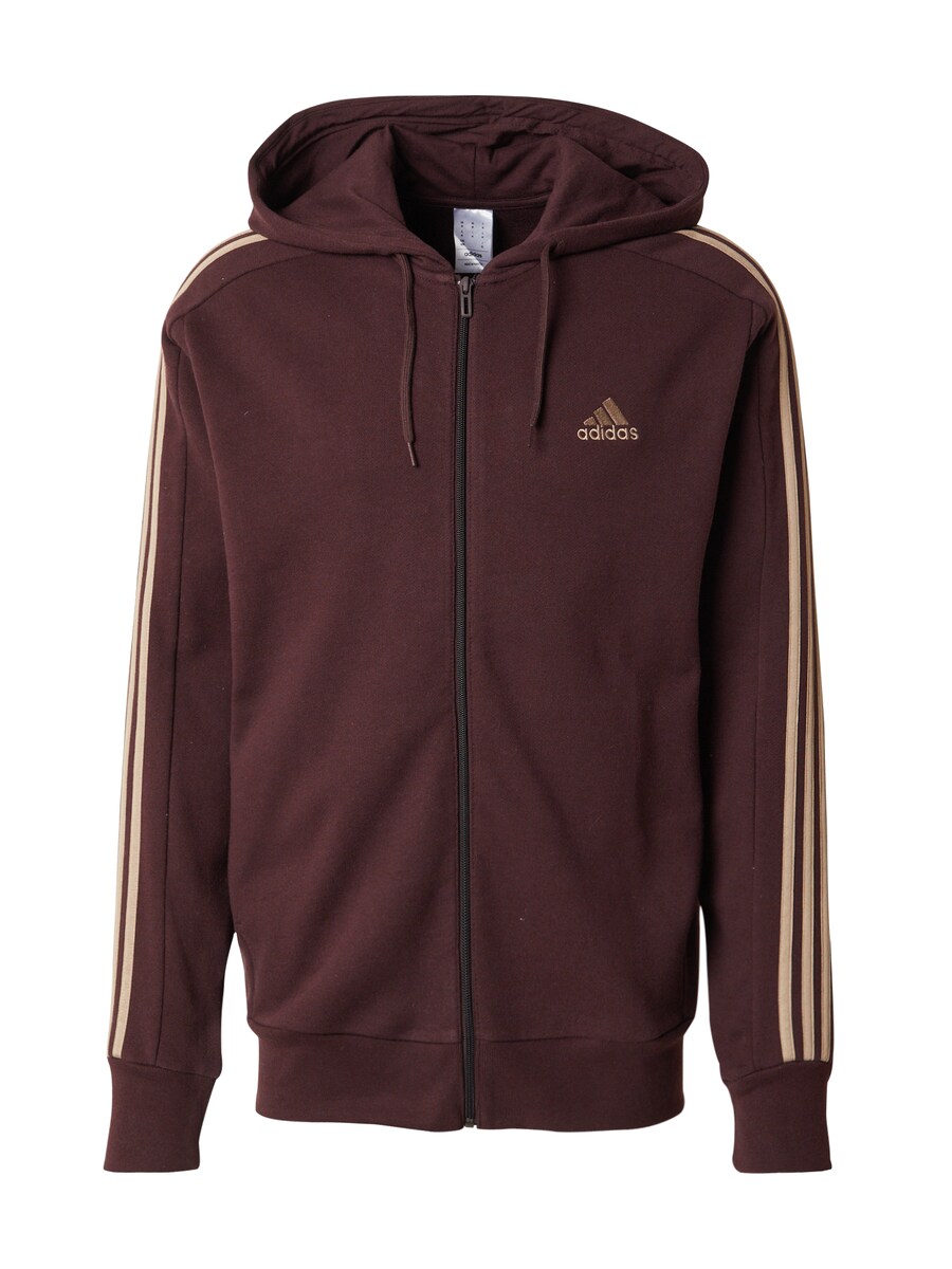 

Спортивная толстовка с капюшоном на молнии ADIDAS SPORTSWEAR Essentials, коричневый
