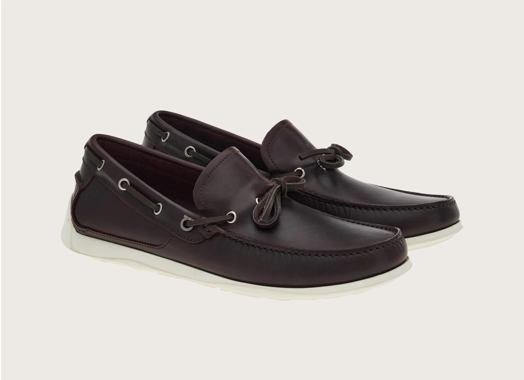 Мужские кожаные туфли-лодочки фиолетового цвета Salvatore Ferragamo, фиолетовый — фото 2