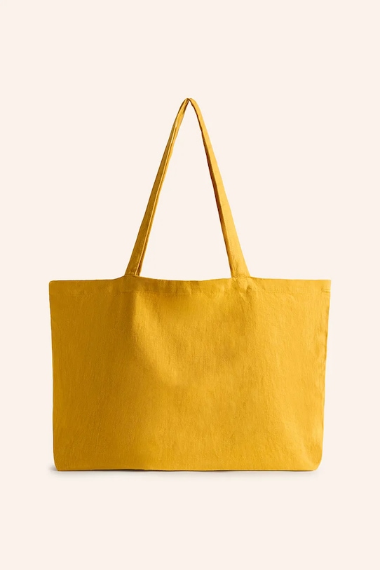 

Пляжная сумка из льна Lino 46 х 19 х 40 см Calma House, желтый