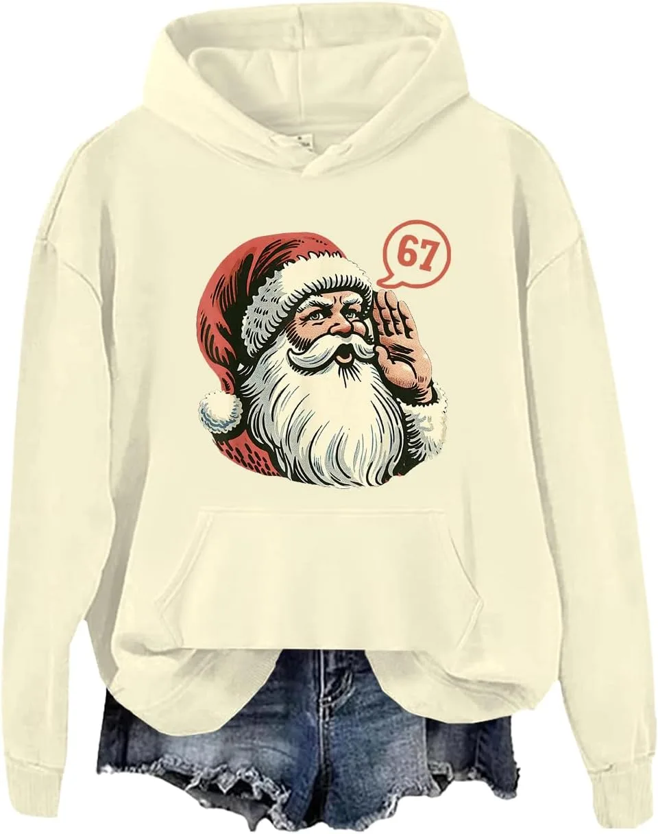 

Свитшот Santa Says 67 с принтом