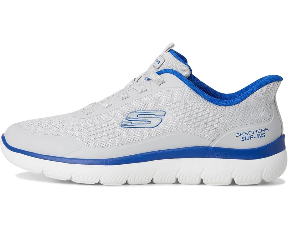 Кроссовки SKECHERS Summits Leyter Hands Free Slip-in, Gray/Blue — фото 4