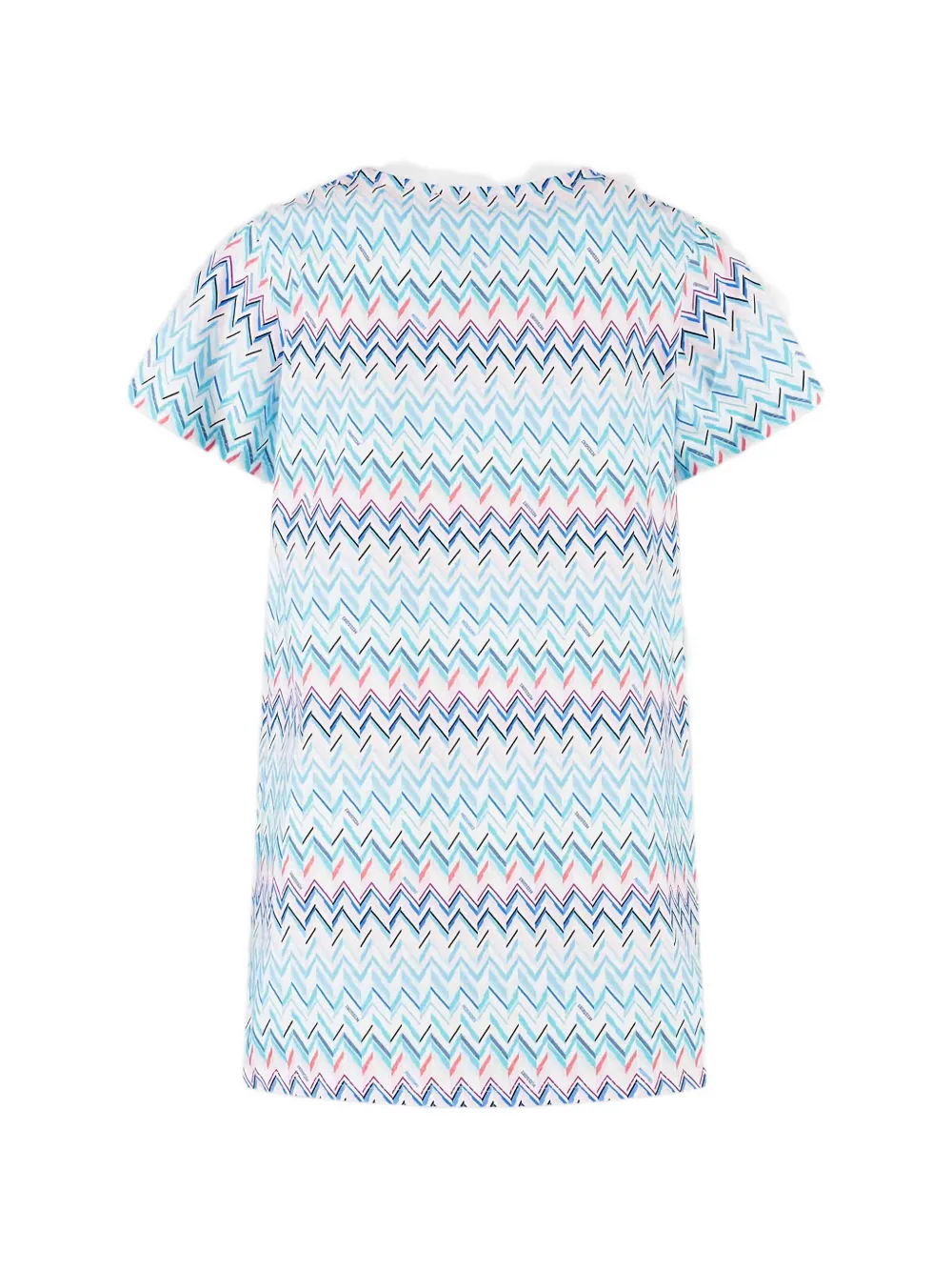 Платье-футболка с зигзагообразным узором Missoni Kids, белый — фото 2