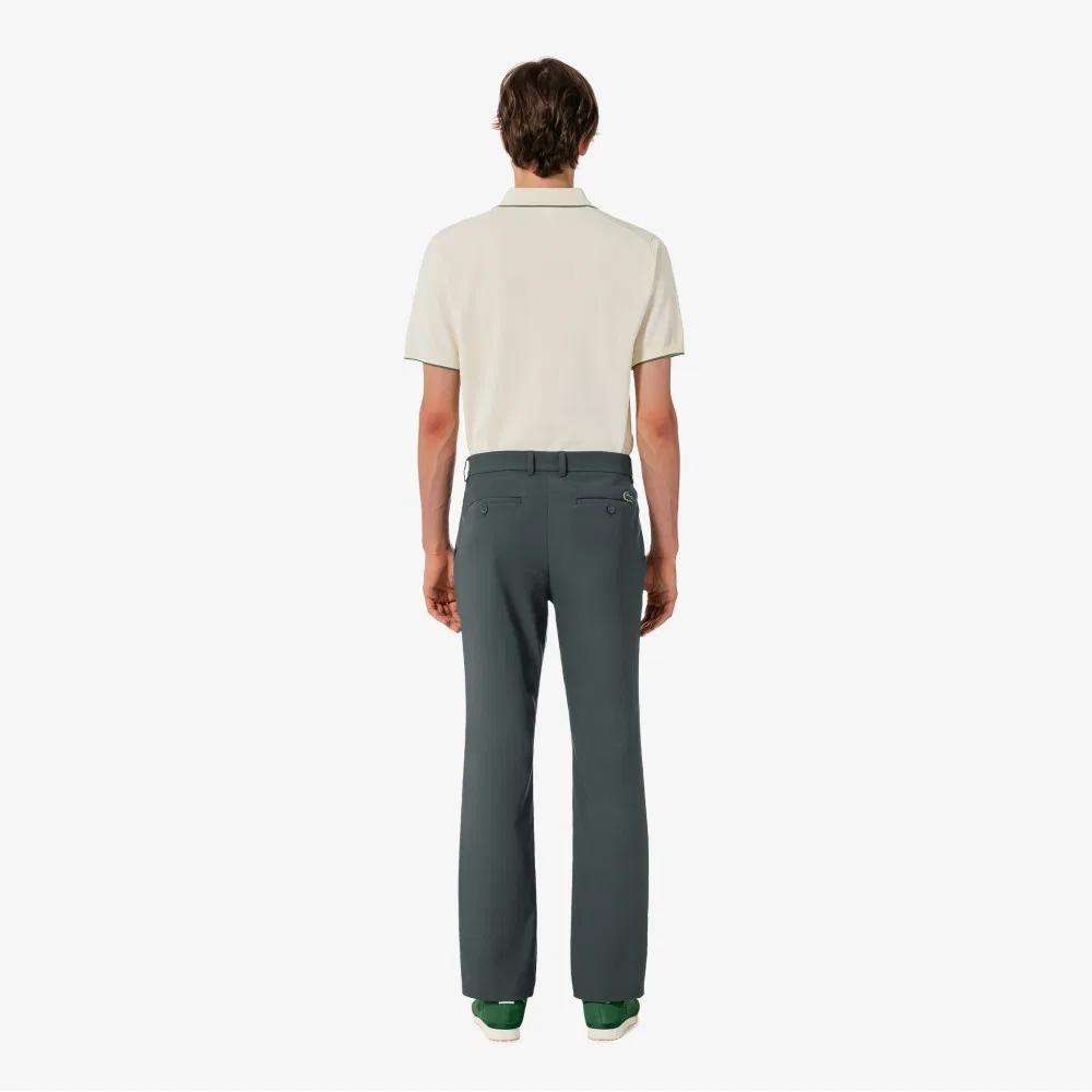 Мужские весенние эластичные брюки тёмно-серые от Lacoste — фото 3