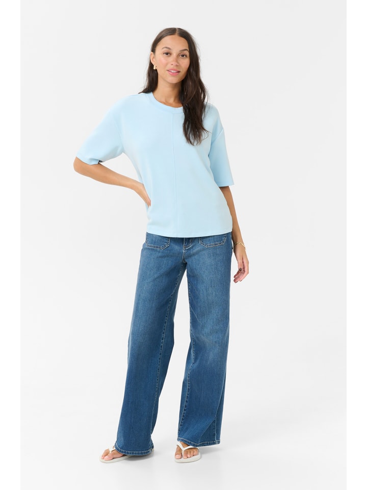 

Kaffe Светло-голубая футболка, Синий, Kaffe Светло-голубая футболка