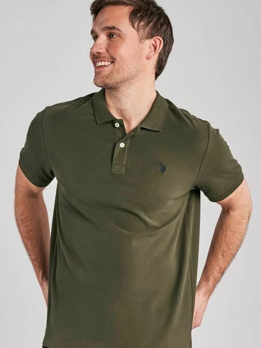 Рубашка на пуговицах классического кроя U.S. POLO ASSN. Alfred, темно-зеленый — фото 3