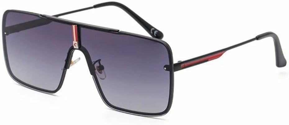 

Мужские солнцезащитные очки большого размера в стиле панк с металлической оправой, а также солнцезащитные очки для женщин и мужчин с защитой от УФ-излучения UV400 TYUVIVO, C2 Black Gray