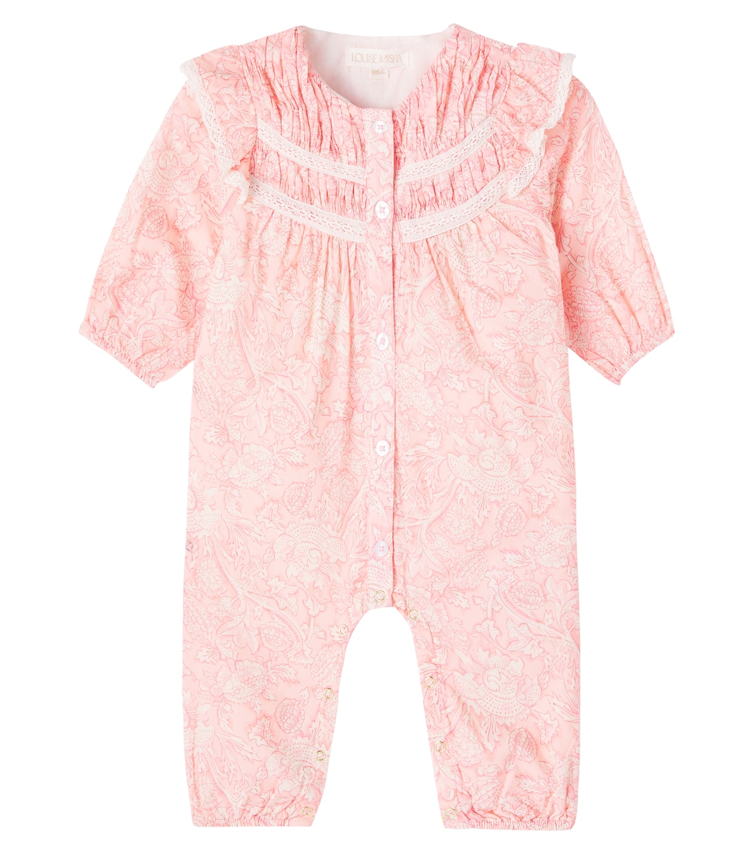 

Хлопковый комбинезон с цветочным принтом Малышка Лилани Louise Misha, Pink Mountains Avens