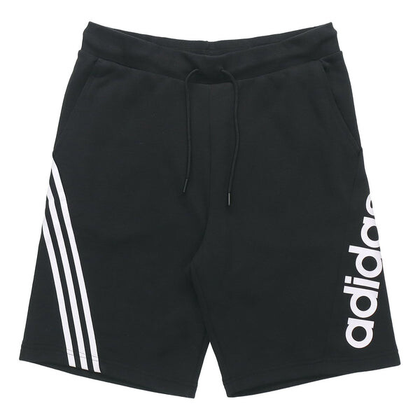 

Шорты neo side stripe logo printing casual sports shorts black Adidas, черный