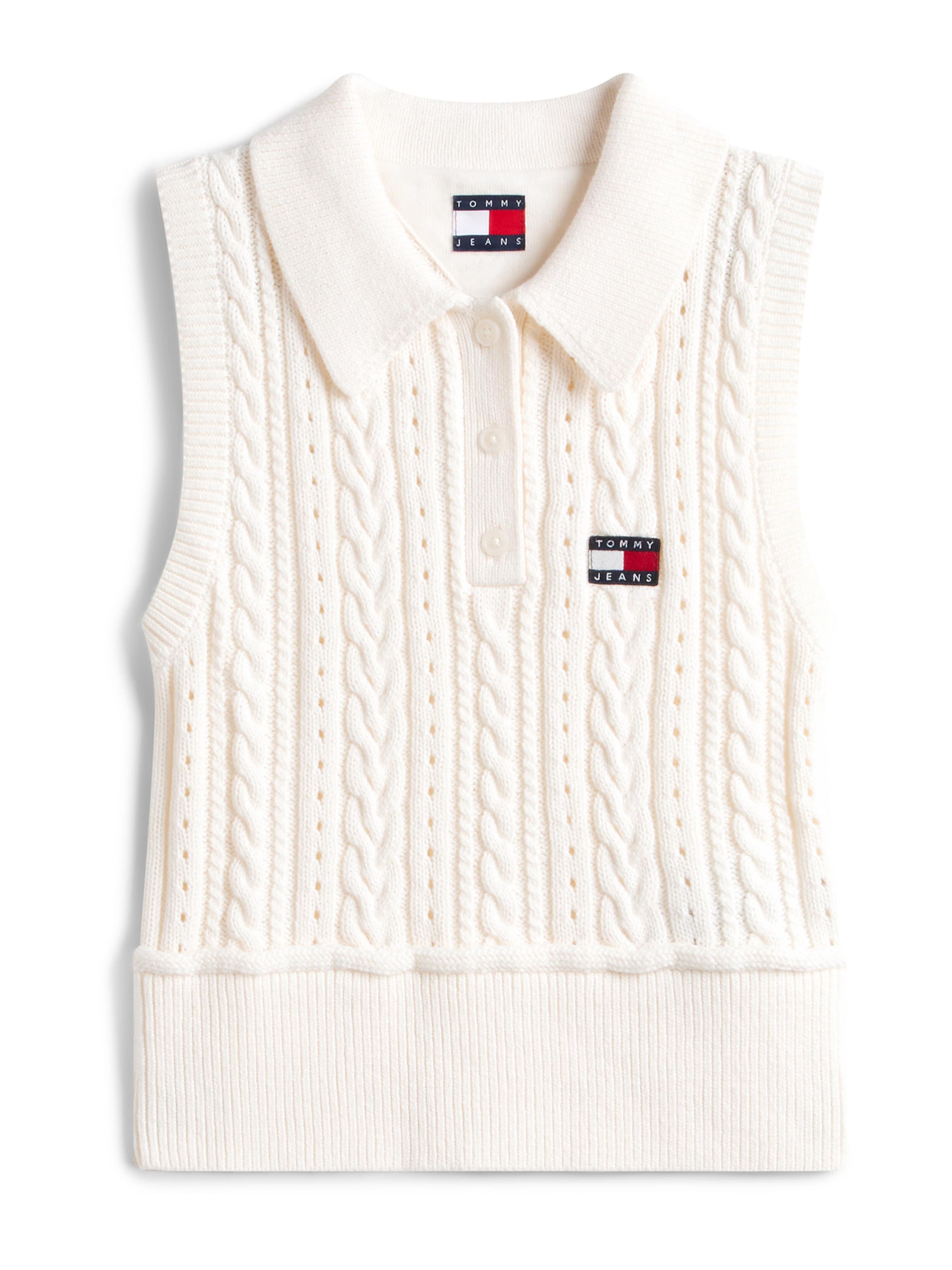 

Tommy Jeans Вязаный топ белого цвета