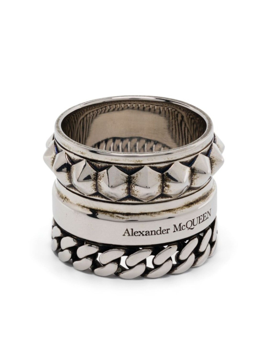 

Многослойное кольцо Alexander McQueen, серебряный