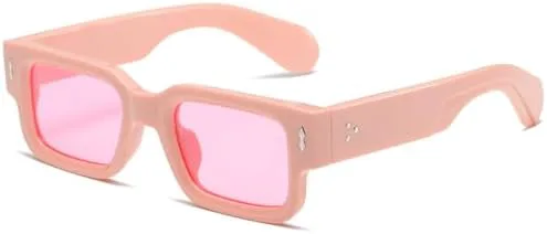 

Винтажные модные маленькие прямоугольные солнцезащитные очки для мужчин с заклепками, квадратные солнцезащитные очки для женщин, черные, женские MTZJH, C2