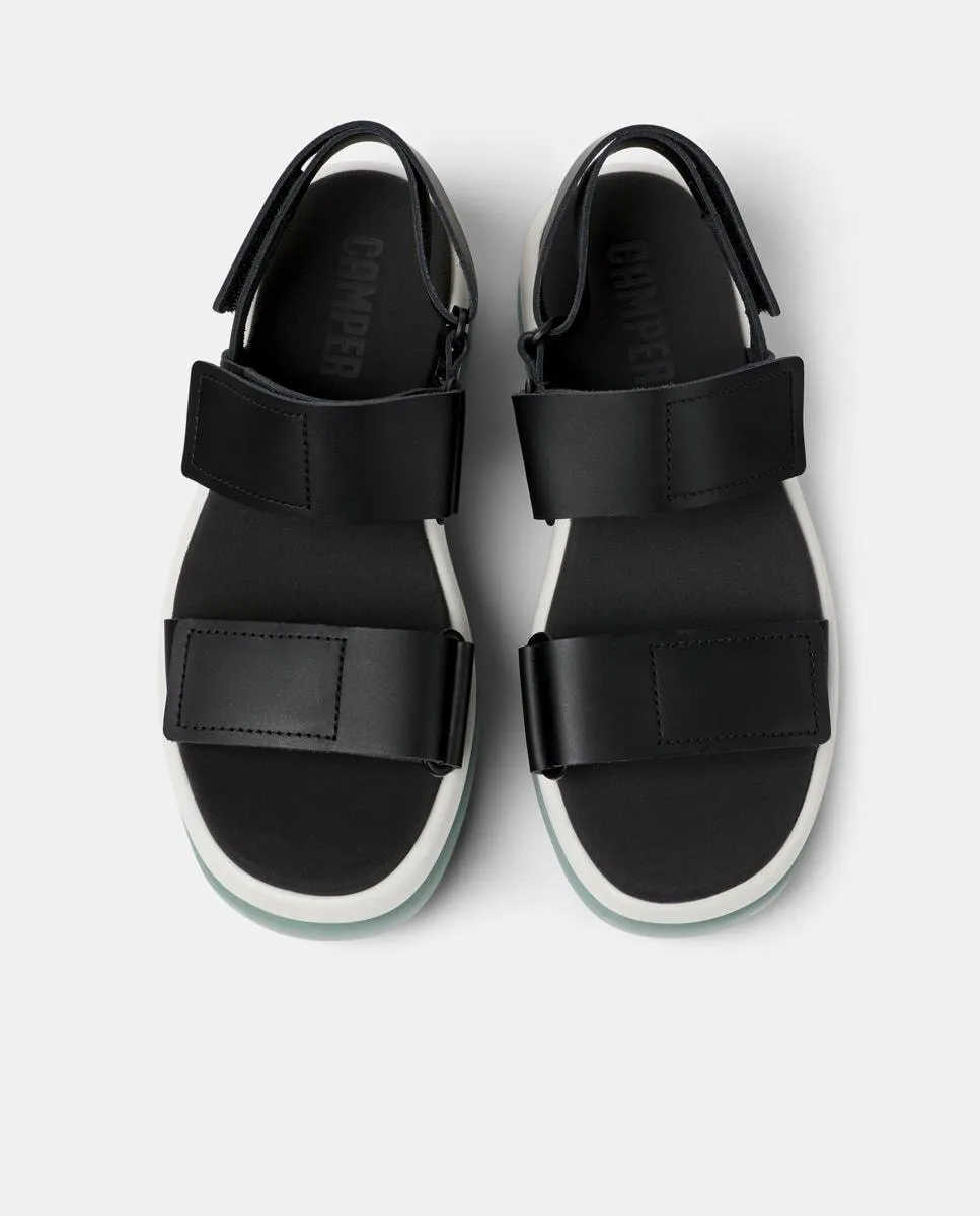 Сандалии женские на платформе Pelotas Flota Up из кожи Camper, черный — фото 2