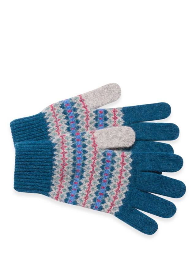 

Перчатки Fair Isle из чистой шерсти Celtic & Co., Icelandic Blue