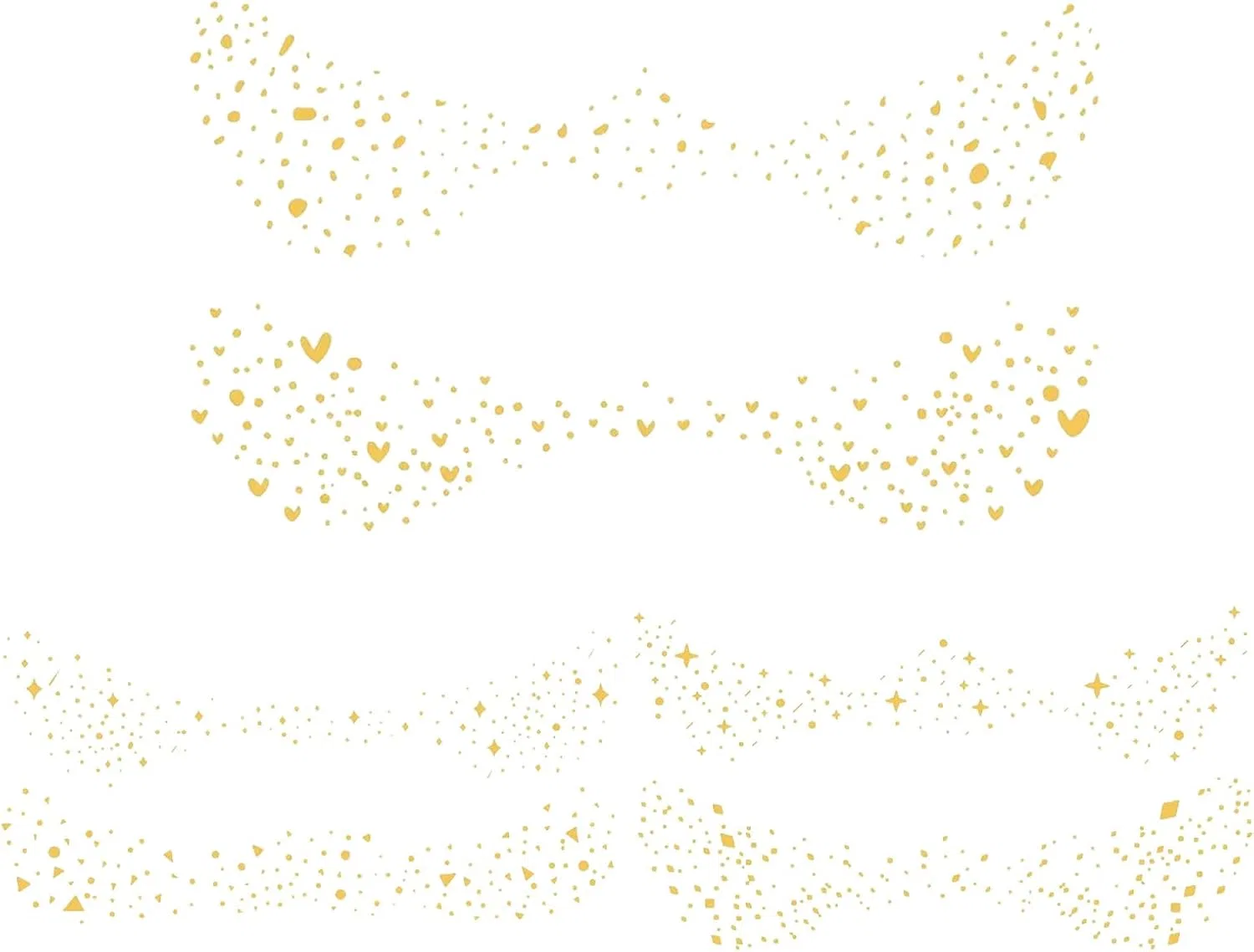 Блестки для лица 6 шт набор, Body Glitter, белый
