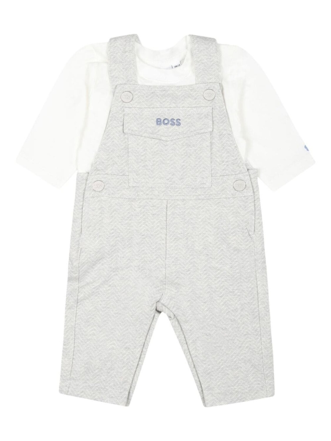 

BOSS Kidswear комплект комбинезонов с тисненым логотипом, серый