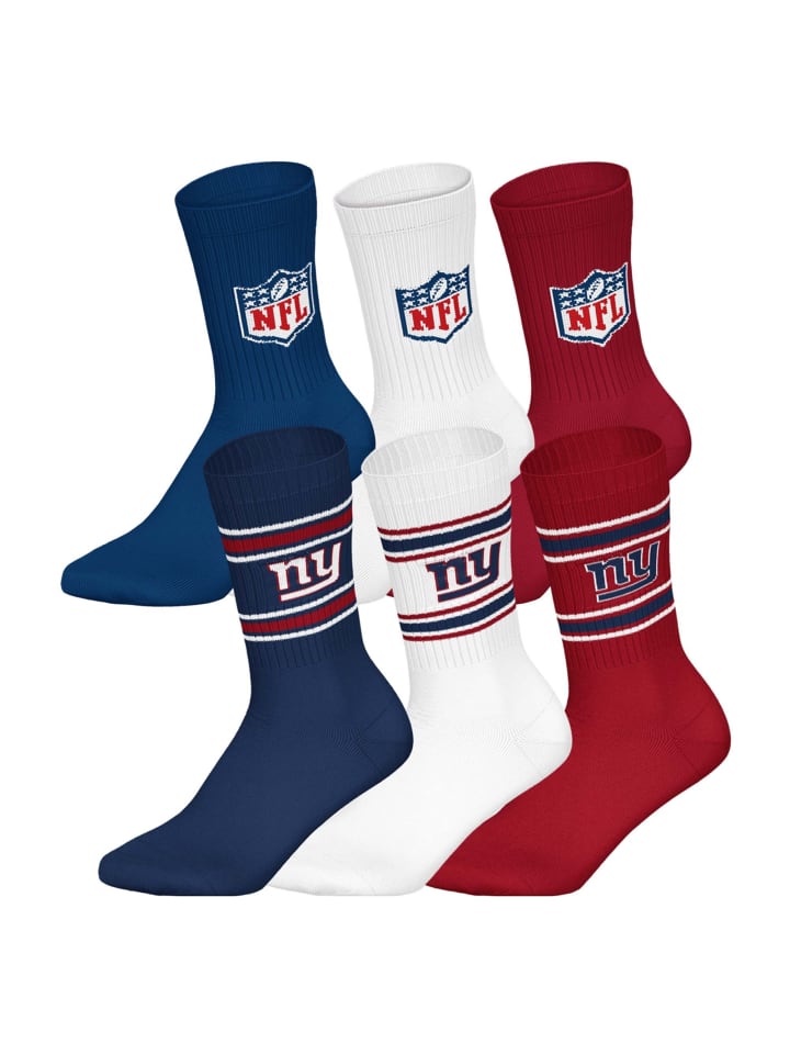 

NFL Набор из 6 носков с символикой New York Giants/Mix