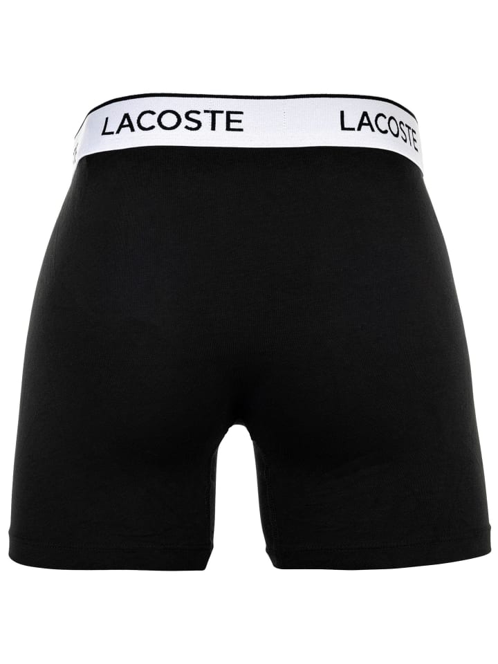 Lacoste Комплект из 3 боксерских трусов черного цвета — фото 3
