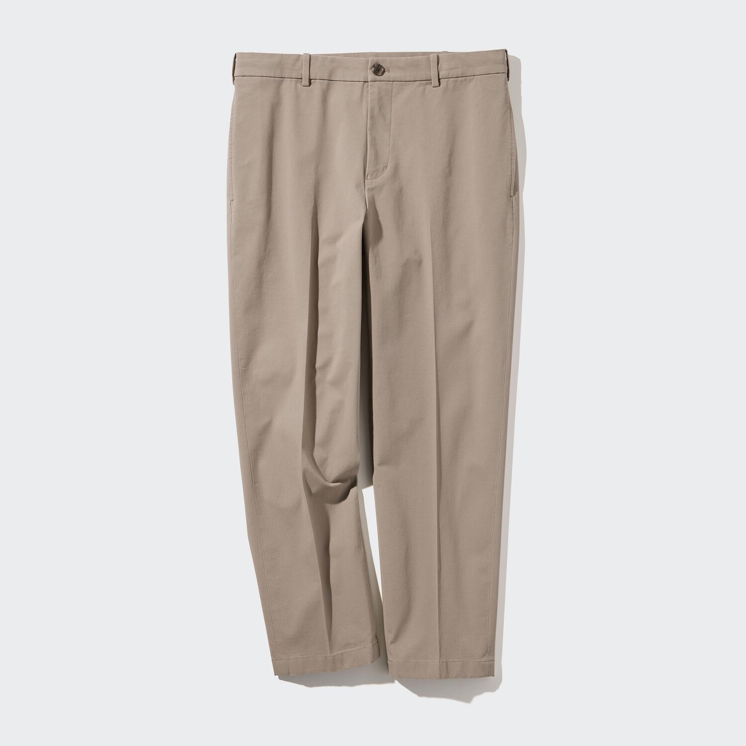 

Брюки UNIQLO из хлопка удлиненные, бежевый