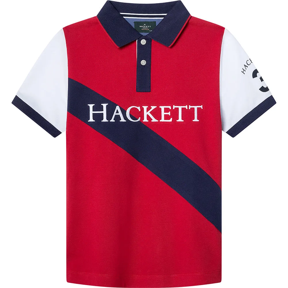 

Поло с коротким рукавом Hackett Heritage NBR Sash, красный