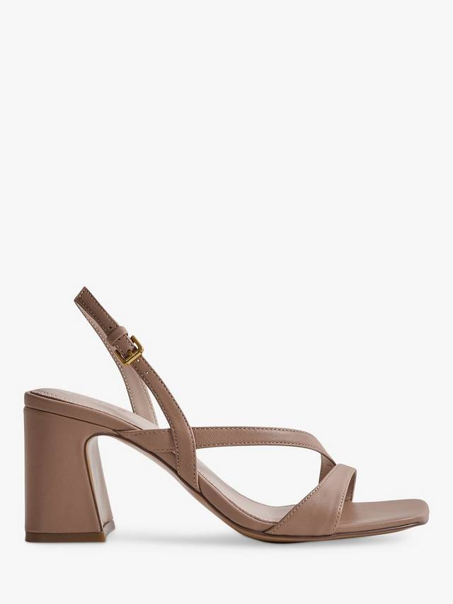 Сандалии Alice на платформе с квадратным каблуком из кожи Reiss, Nude