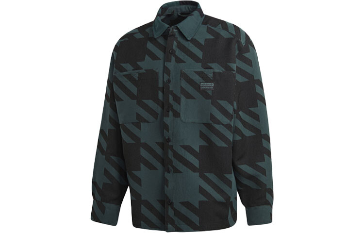 

Мужская рубашка Adidas Originals, цвет Black/Green