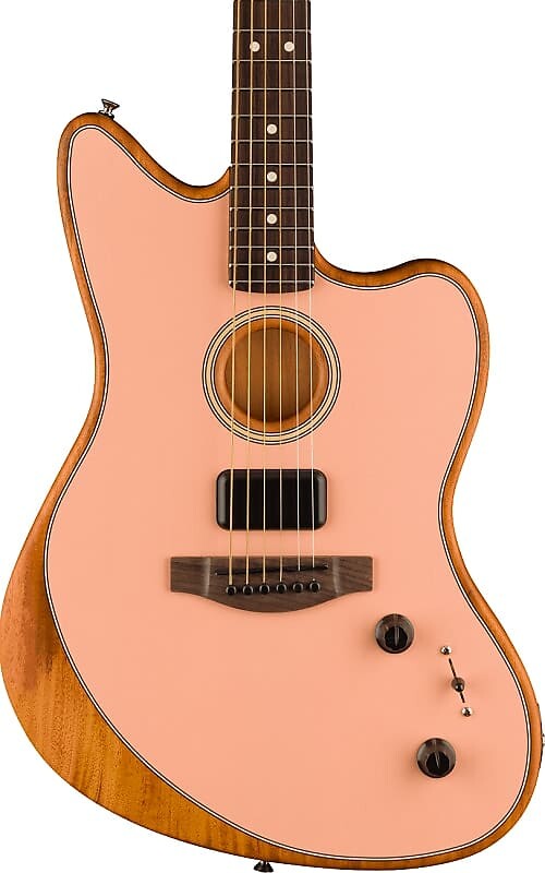 

Акустическая гитара Fender Acoustasonic Player Jazzmaster Acoustic Electric Guitar. Rosewood Fingerboard, Shell Pink