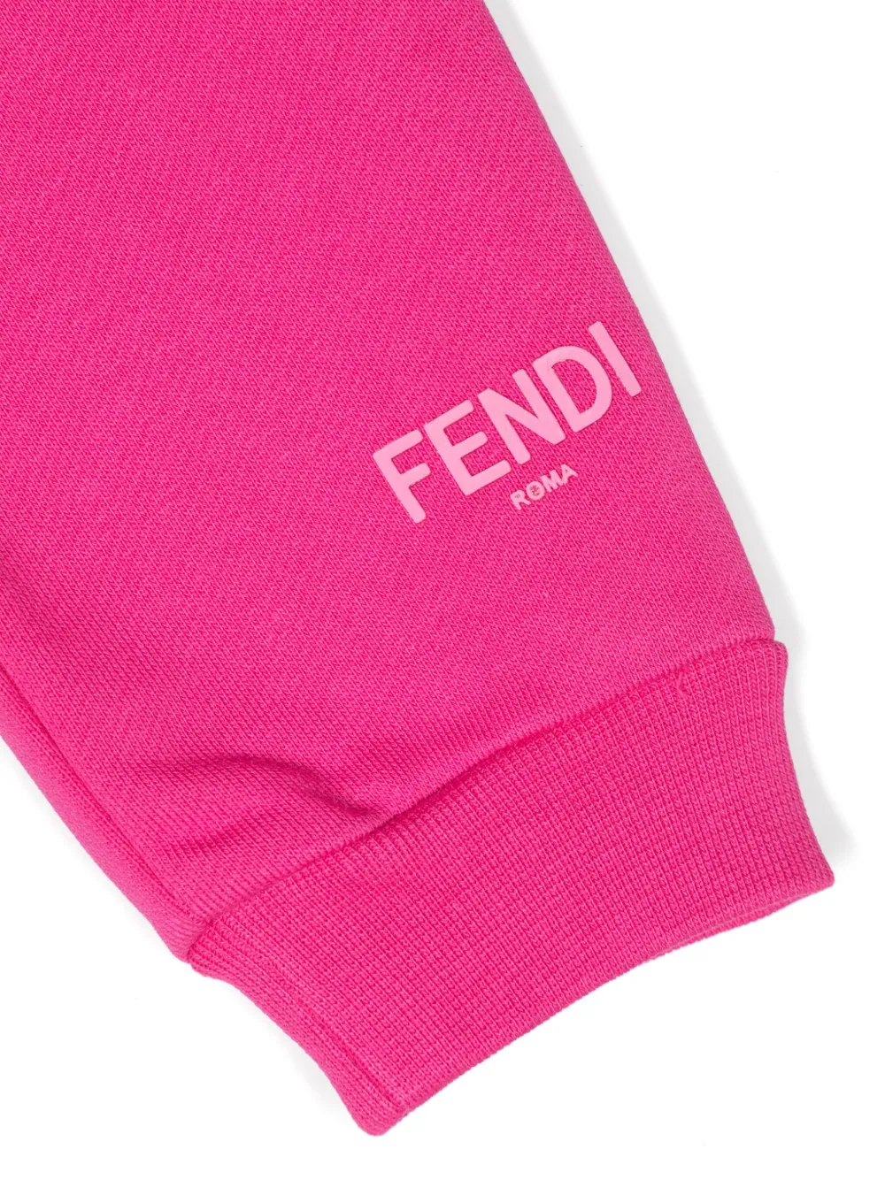 Спортивные брюки с тисненым логотипом FENDI KIDS, розовый — фото 3