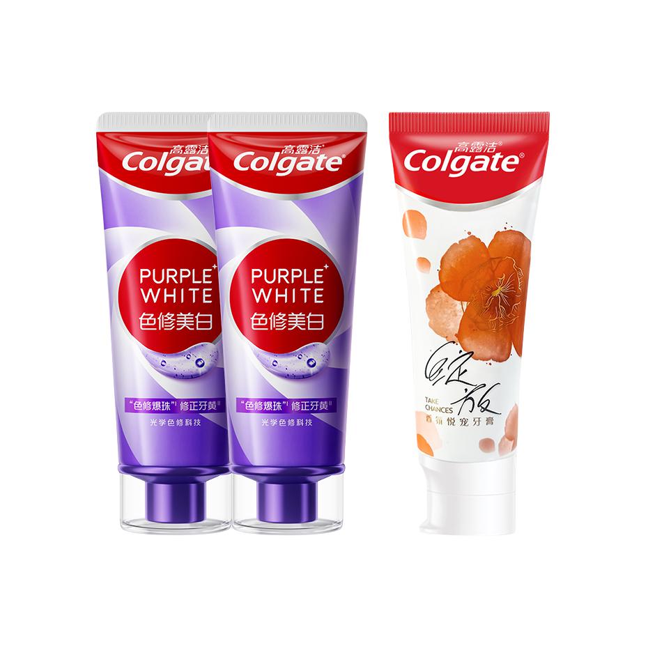 

COLGATE Отбеливающая зубная паста с эффектом изменения цвета, детокс и свежесть дыхания, Sasha Same Style